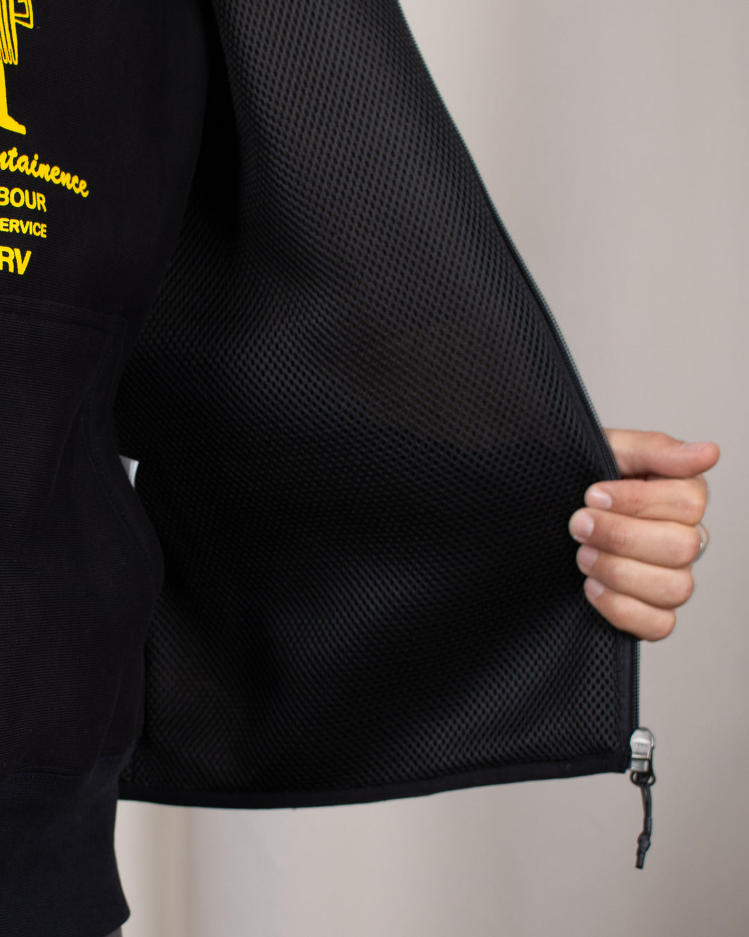 Mountain W-Zip Boa Hi Neck Jacket D.Beige/Black