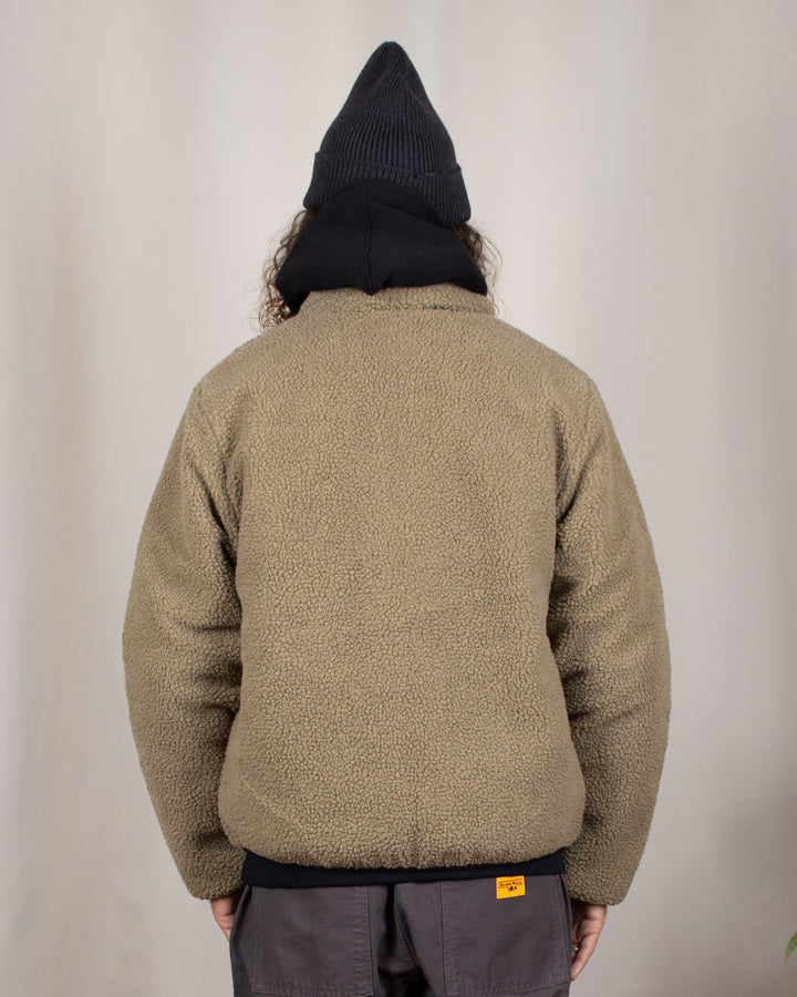 Mountain W-Zip Boa Hi Neck Jacket D.Beige/Black