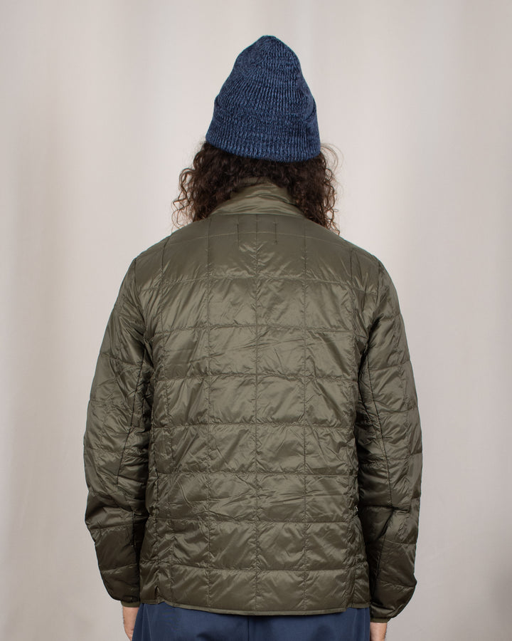 Hi Neck W-Zip Down Jacket Dark Olive