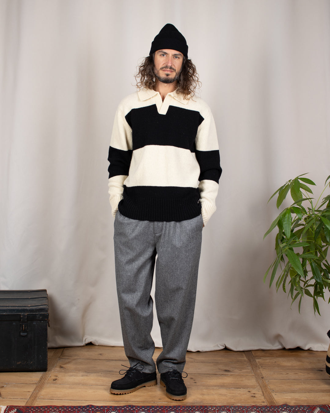 Checkmate Jumper Off-White/Black