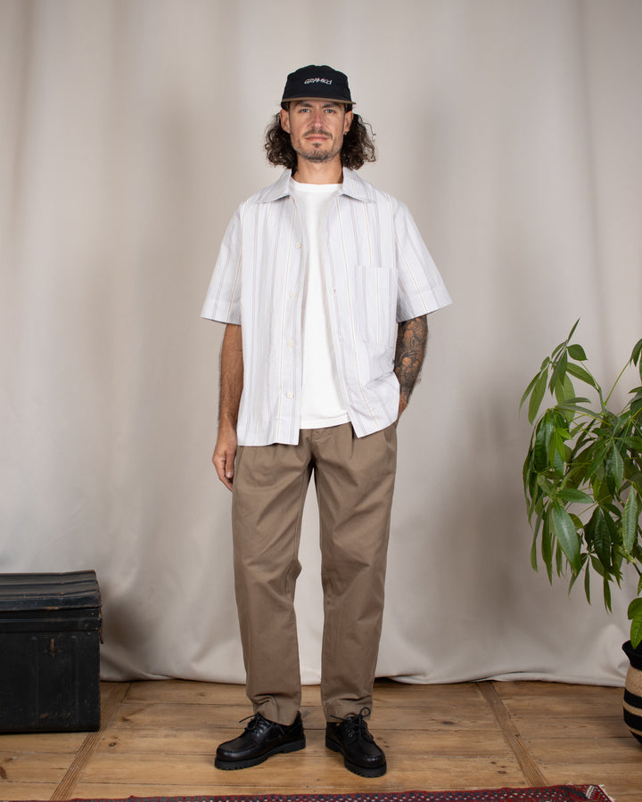 Alya Short Sleeved Shirt White Stripes