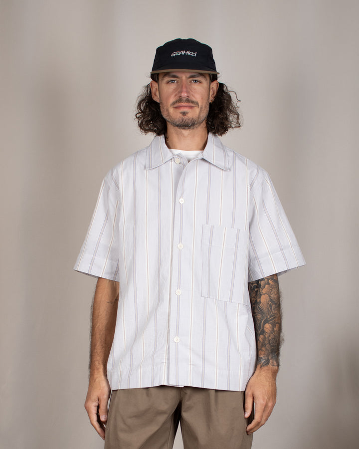 Alya Short Sleeved Shirt White Stripes