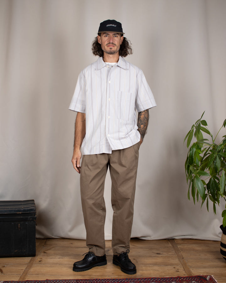 Alya Short Sleeved Shirt White Stripes