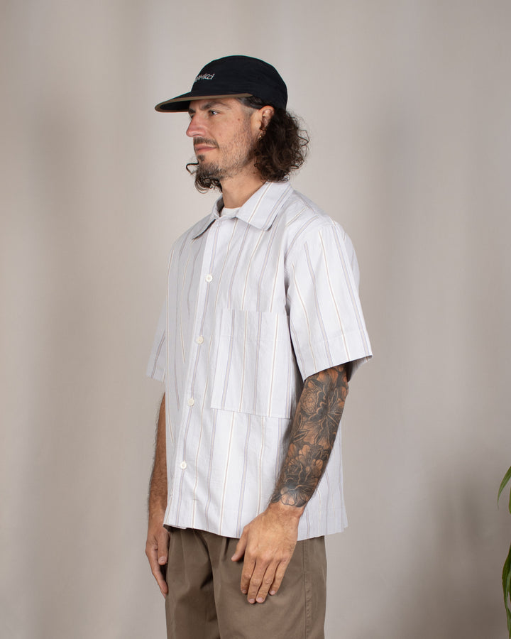 Alya Short Sleeved Shirt White Stripes