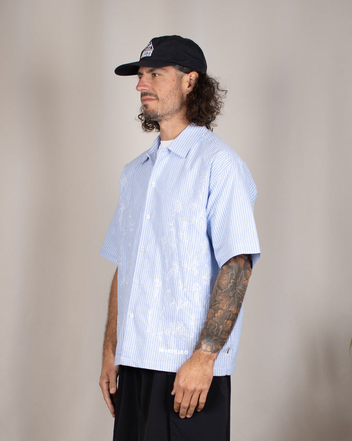 Wang Ox Flower Shirt Light Blue