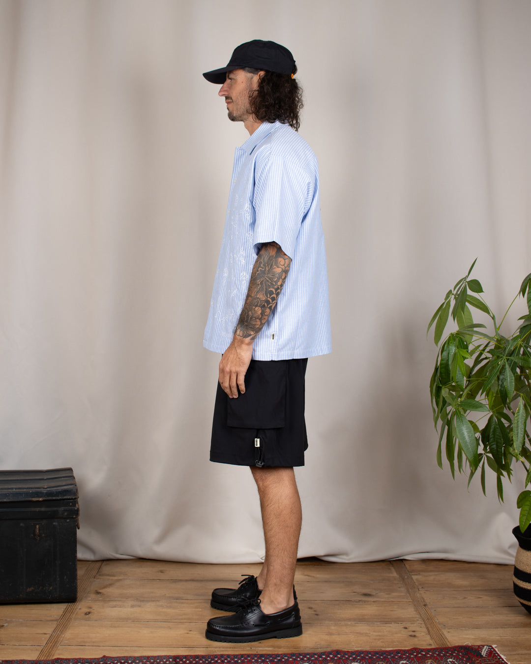 Wang Ox Flower Shirt Light Blue