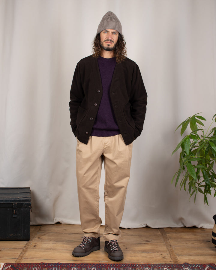 Pull Youri Col Rond Prune