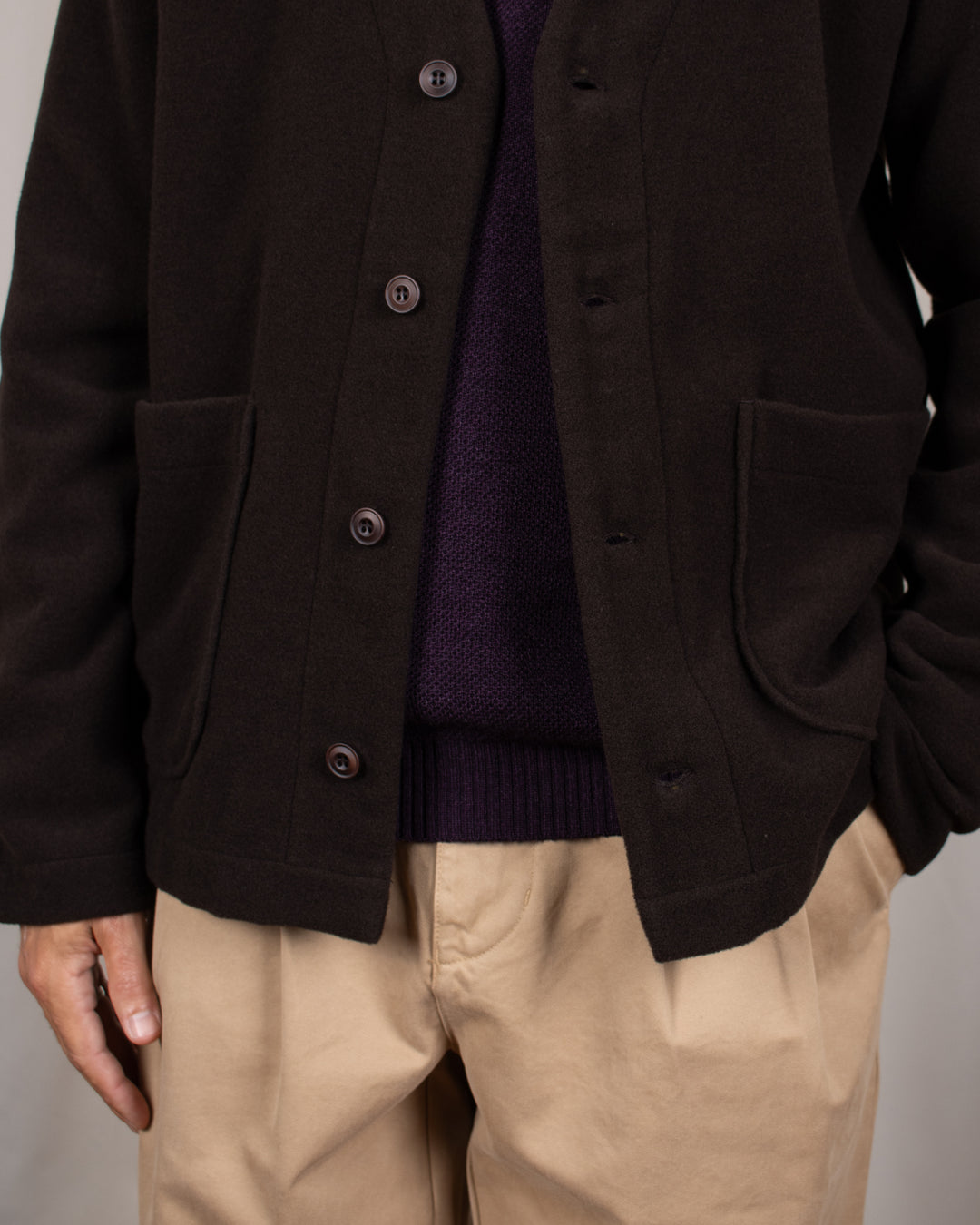 Pull Youri Col Rond Prune