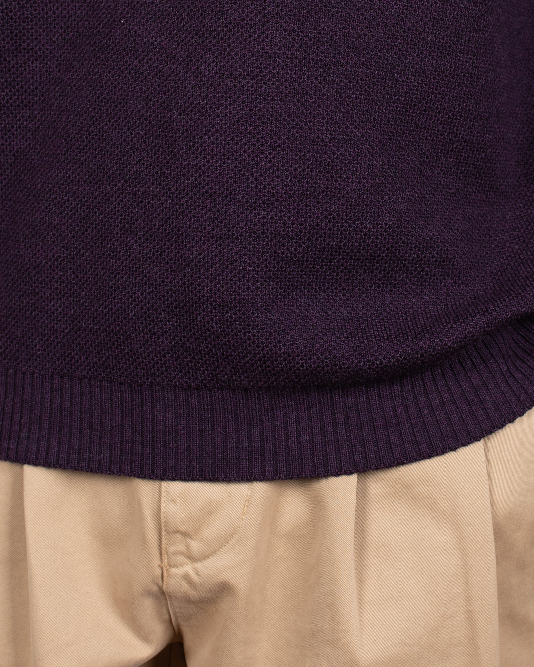 Pull Youri Col Rond Prune