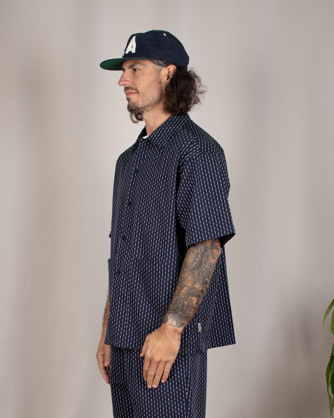 Wang Shiko Shirt Dark Navy