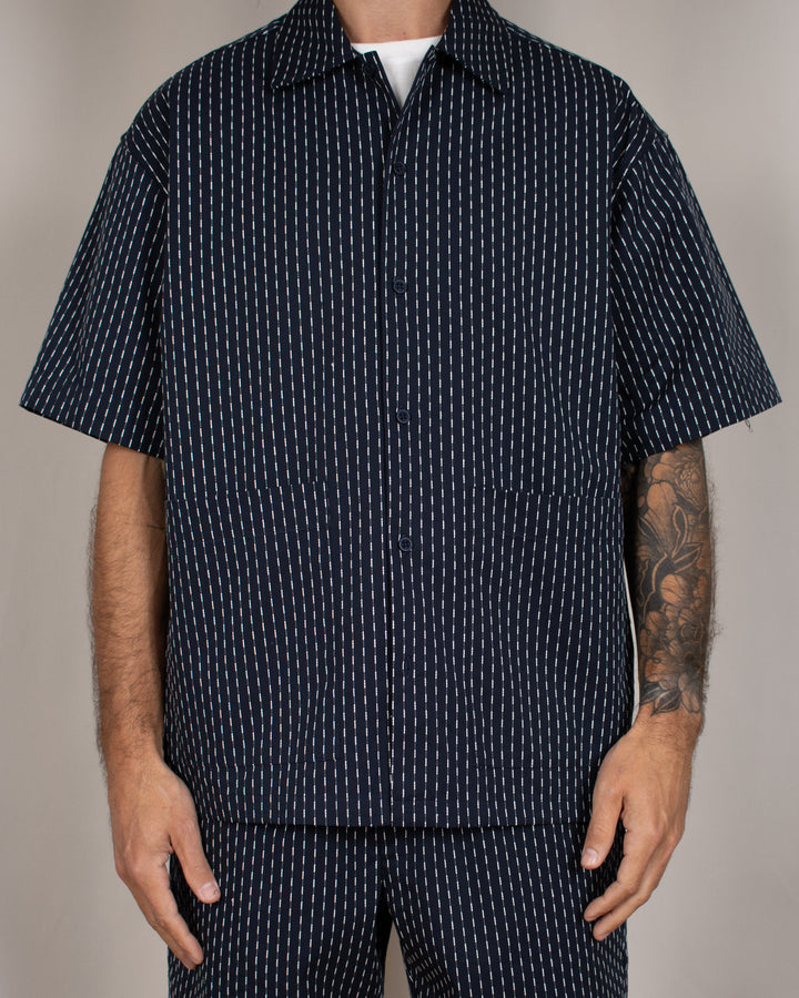Wang Shiko Shirt Dark Navy