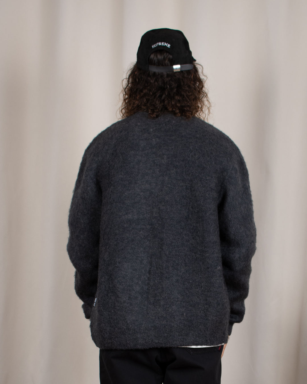 Mohair Cardigan Charcoal