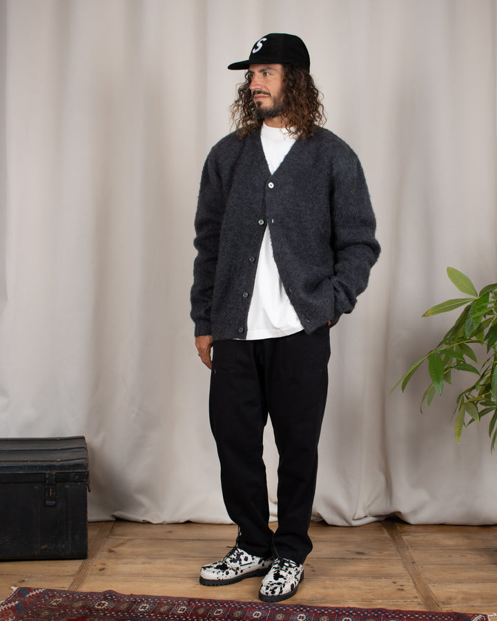 Mohair Cardigan Charcoal
