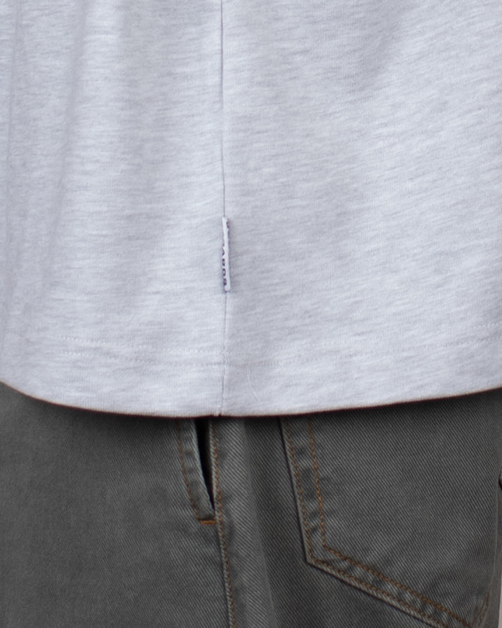 Cozy Oversize Tee Light Grey Melange