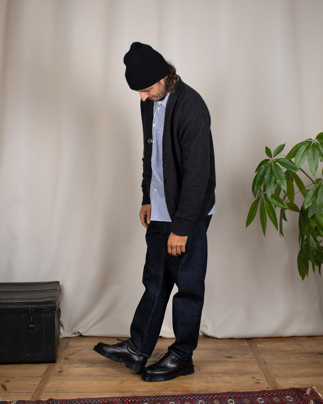 Pete Moc Toe Black Leather