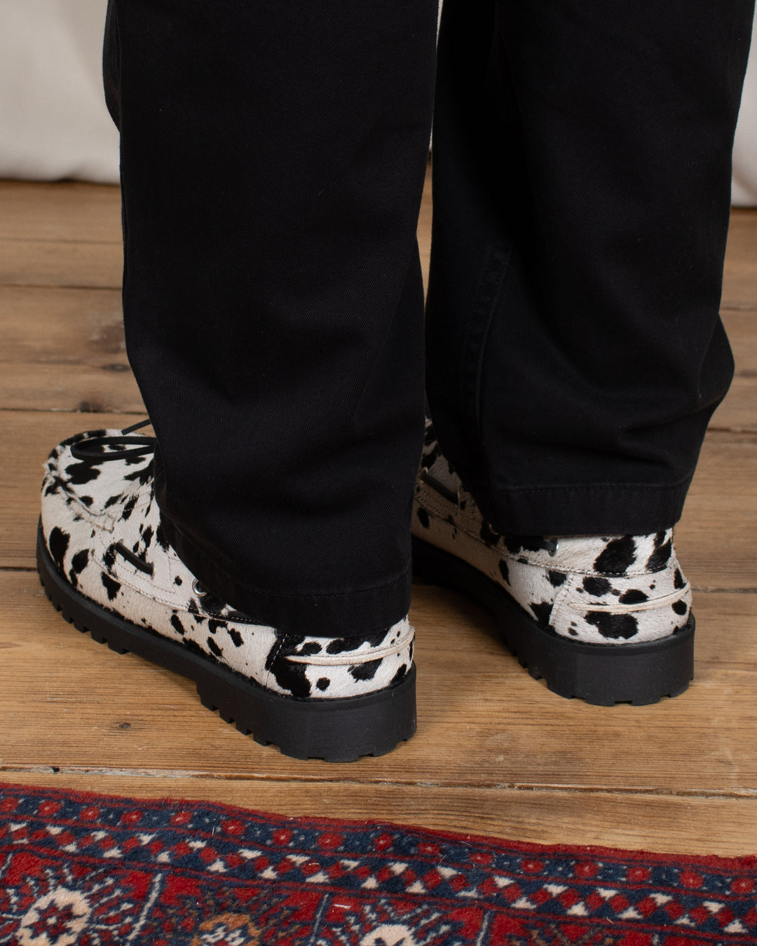 Ollie Boat Shoe Hairy Cow Leather