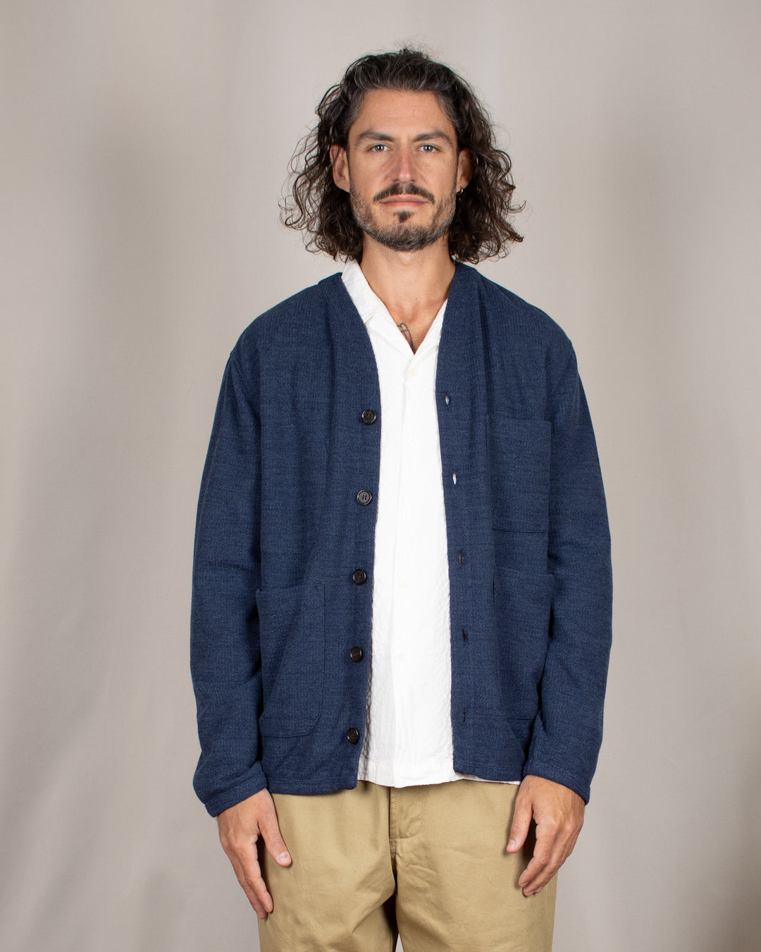 Cardigan Maiorca Jersey Navy