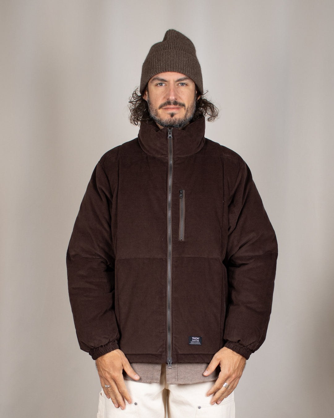 Work W-Zip Volume Corduroy Down Jacket D.Brown