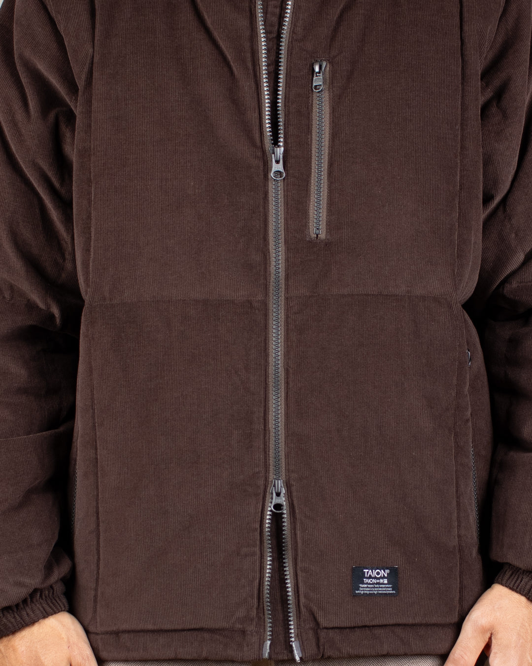 Work W-Zip Volume Corduroy Down Jacket D.Brown