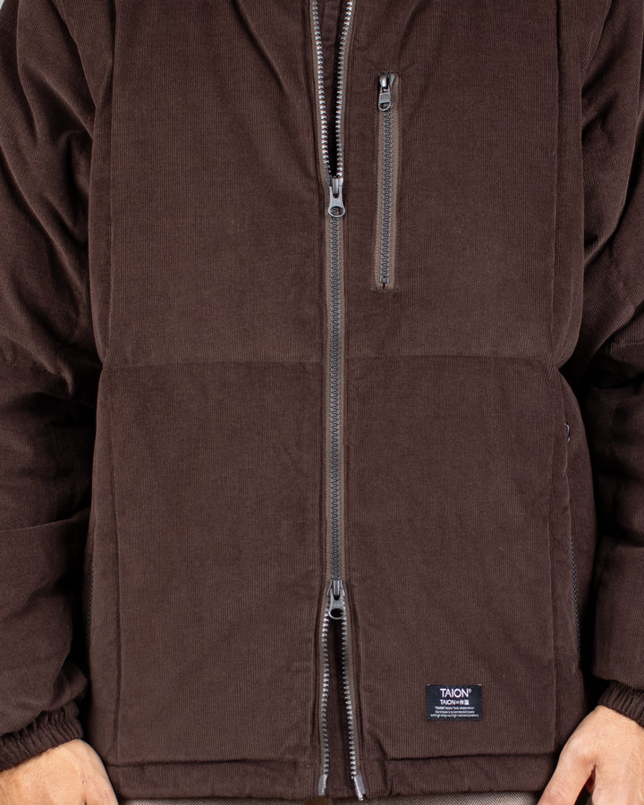 Work W-Zip Volume Corduroy Down Jacket D.Brown