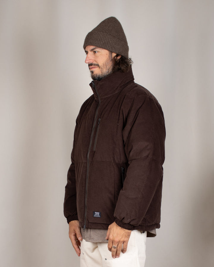 Work W-Zip Volume Corduroy Down Jacket D.Brown