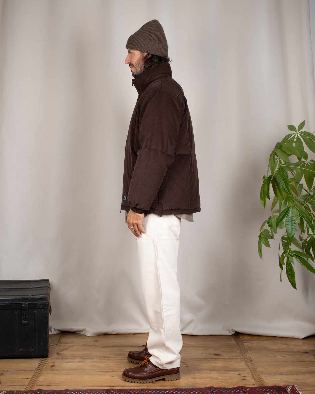 Work W-Zip Volume Corduroy Down Jacket D.Brown