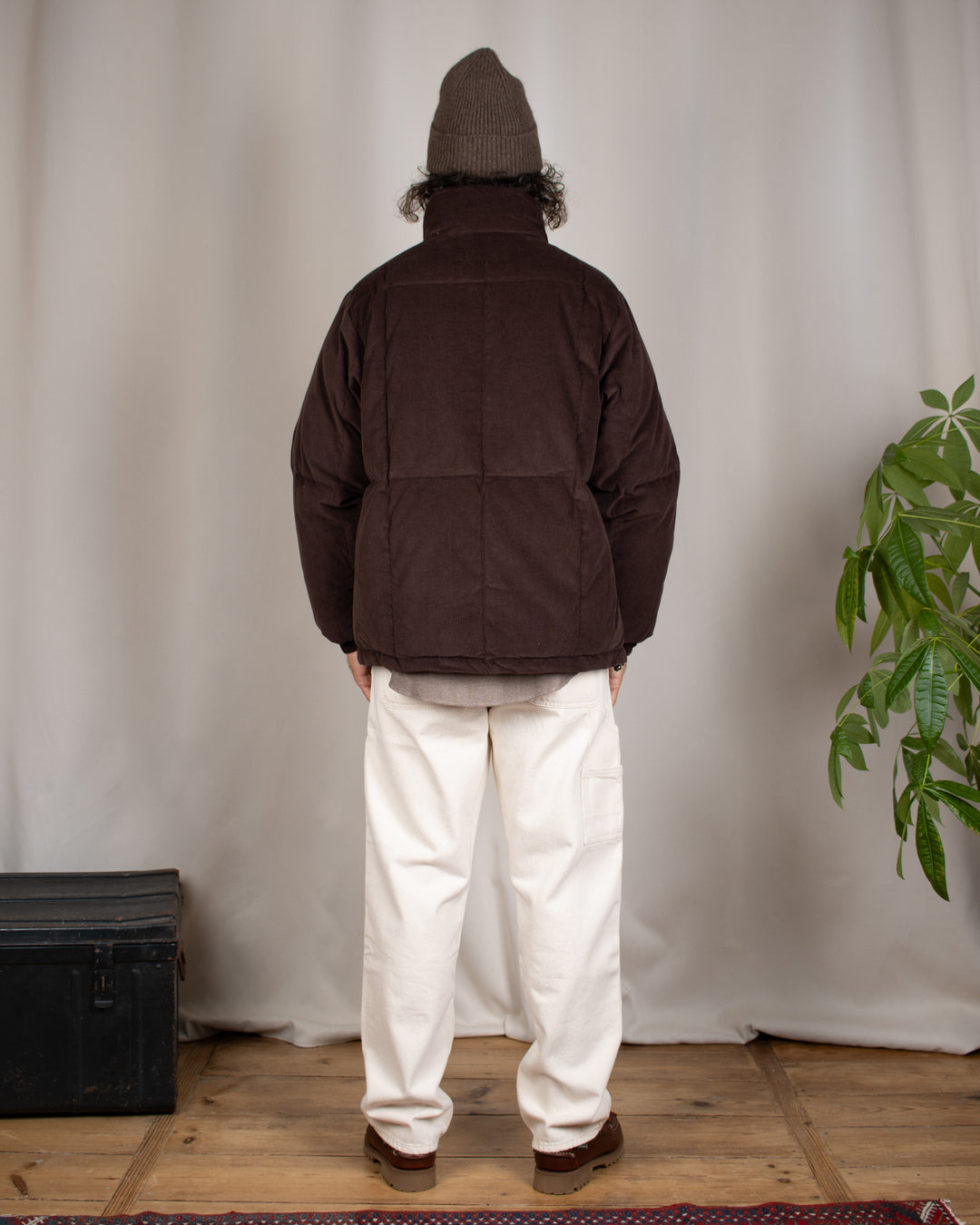 Work W-Zip Volume Corduroy Down Jacket D.Brown