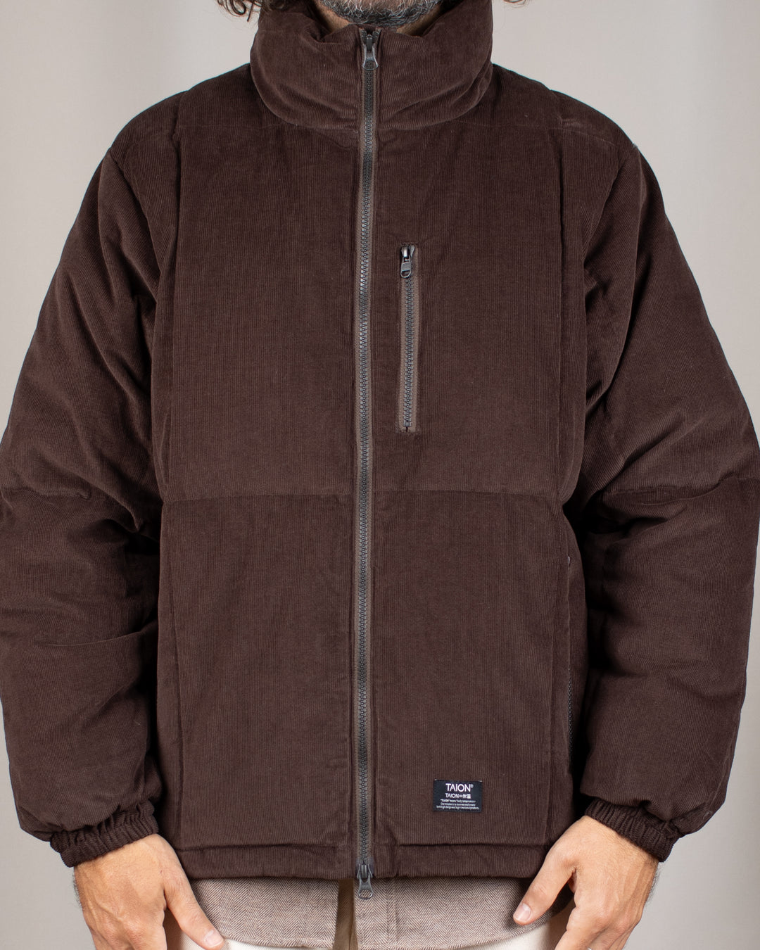 Work W-Zip Volume Corduroy Down Jacket D.Brown