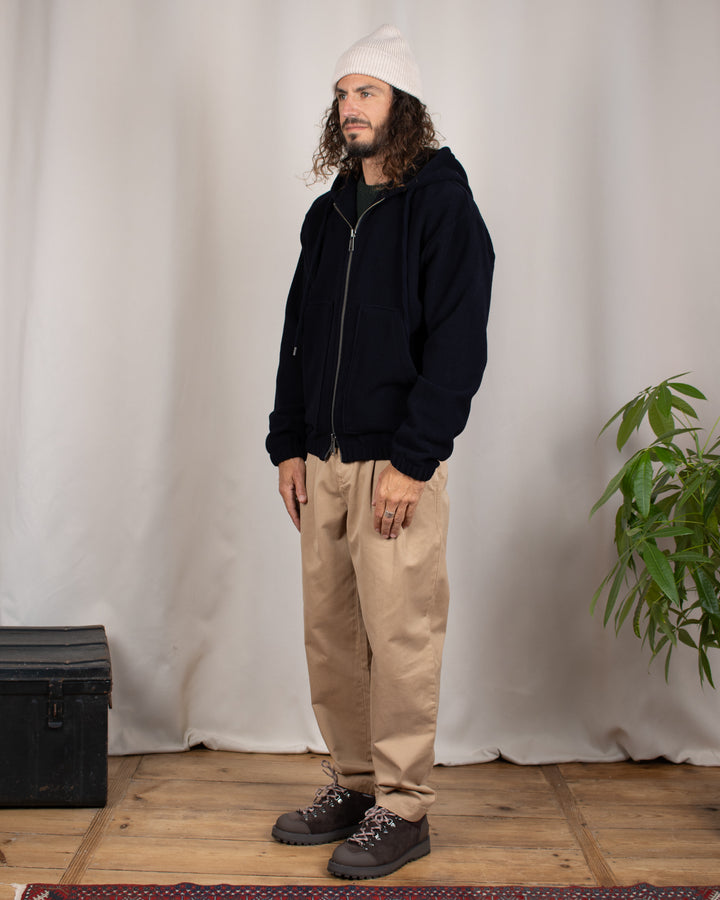 Bloom Wool Hooded Jacket Navy