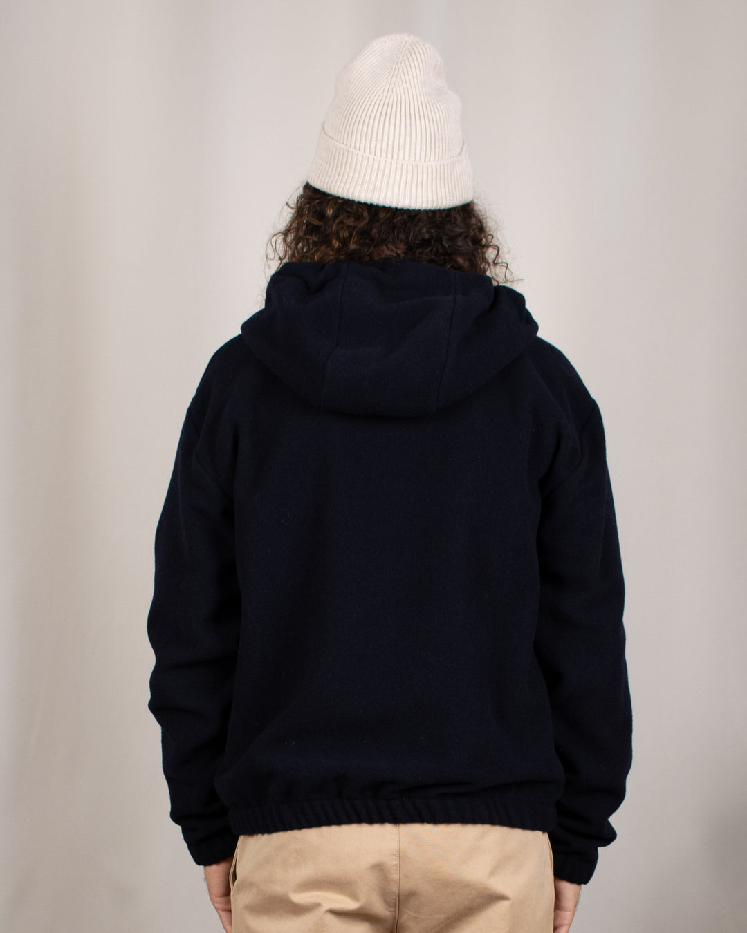 Bloom Wool Hooded Jacket Navy