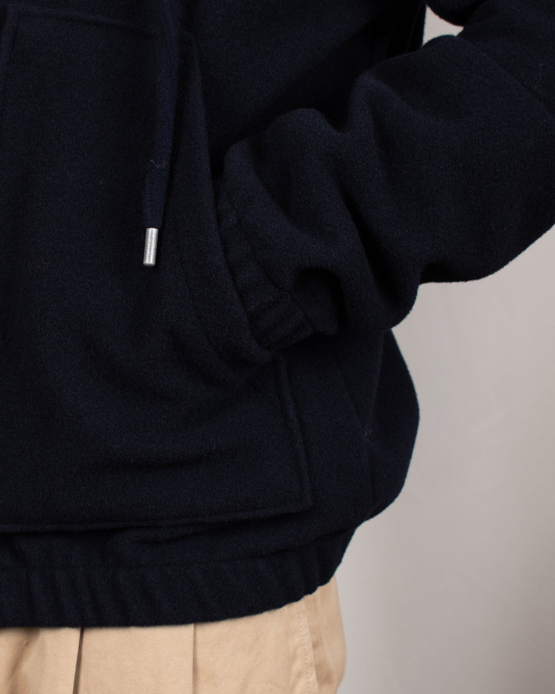 Bloom Wool Hooded Jacket Navy