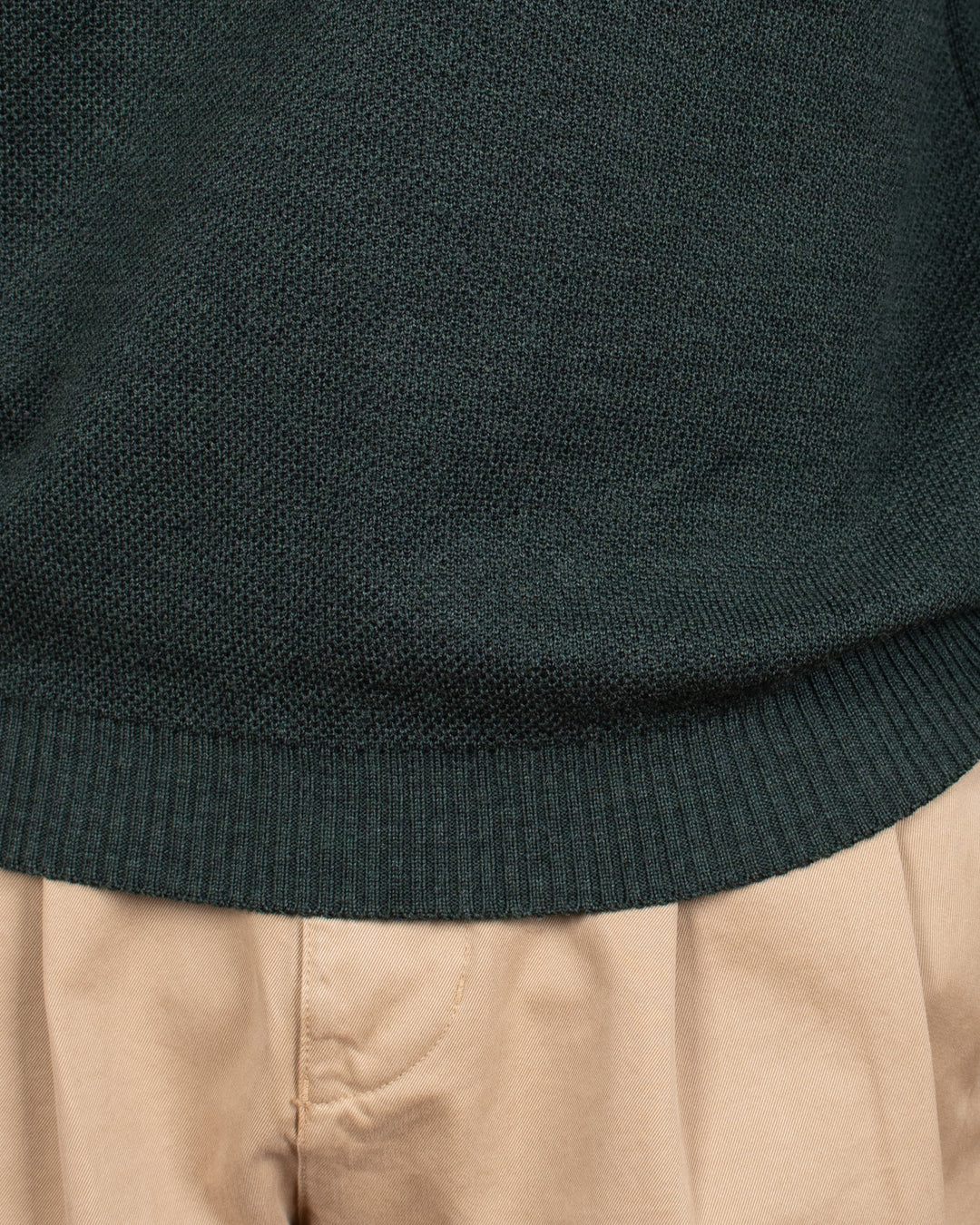 Pull Youri Col Rond Vert Forêt