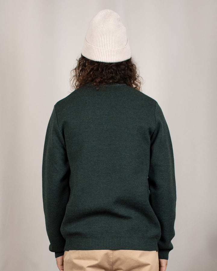 Pull Youri Col Rond Vert Forêt