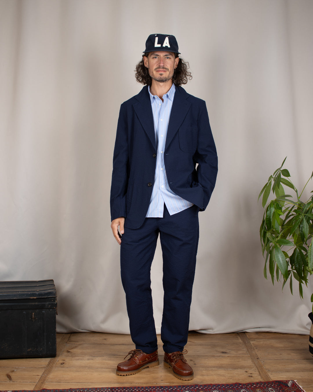 Military Chino Derby Stripe Navy