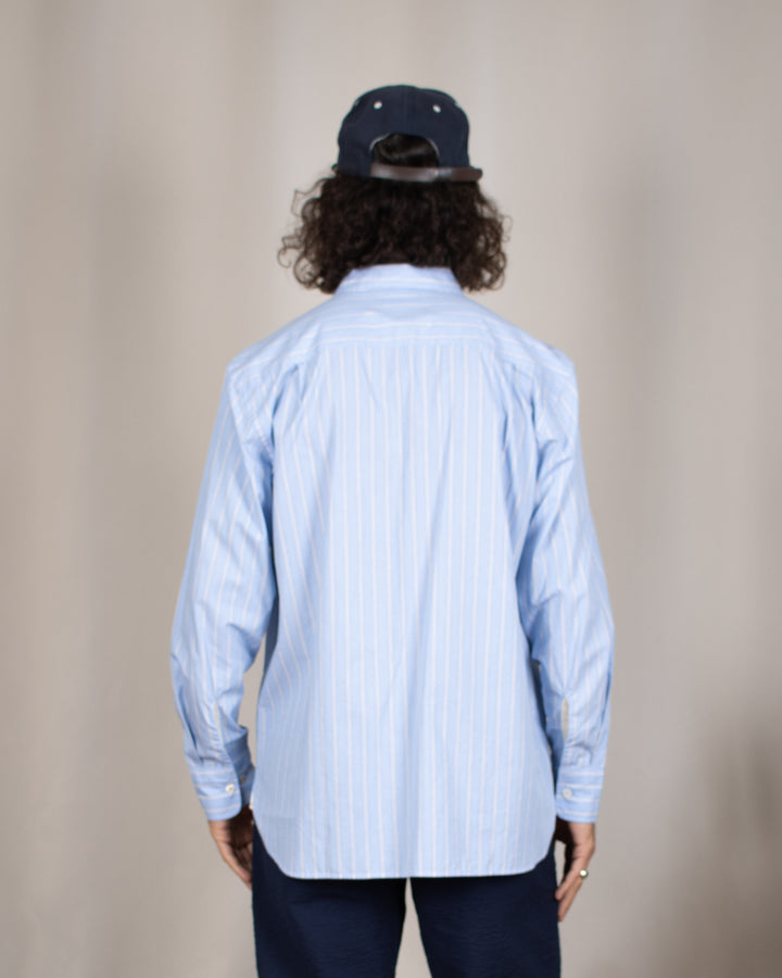 Square Pocket Shirt MC Stripe Blue