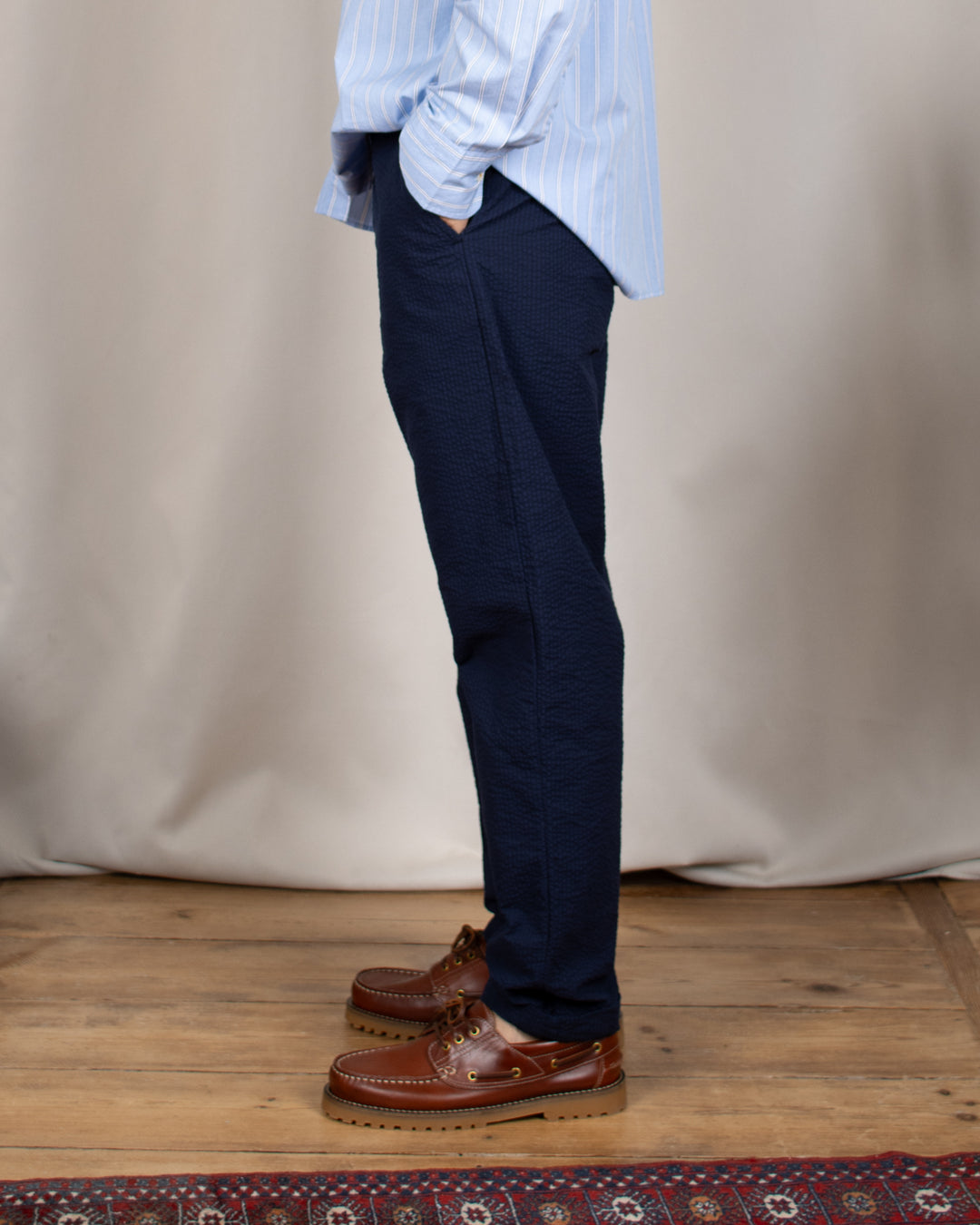 Military Chino Derby Stripe Navy