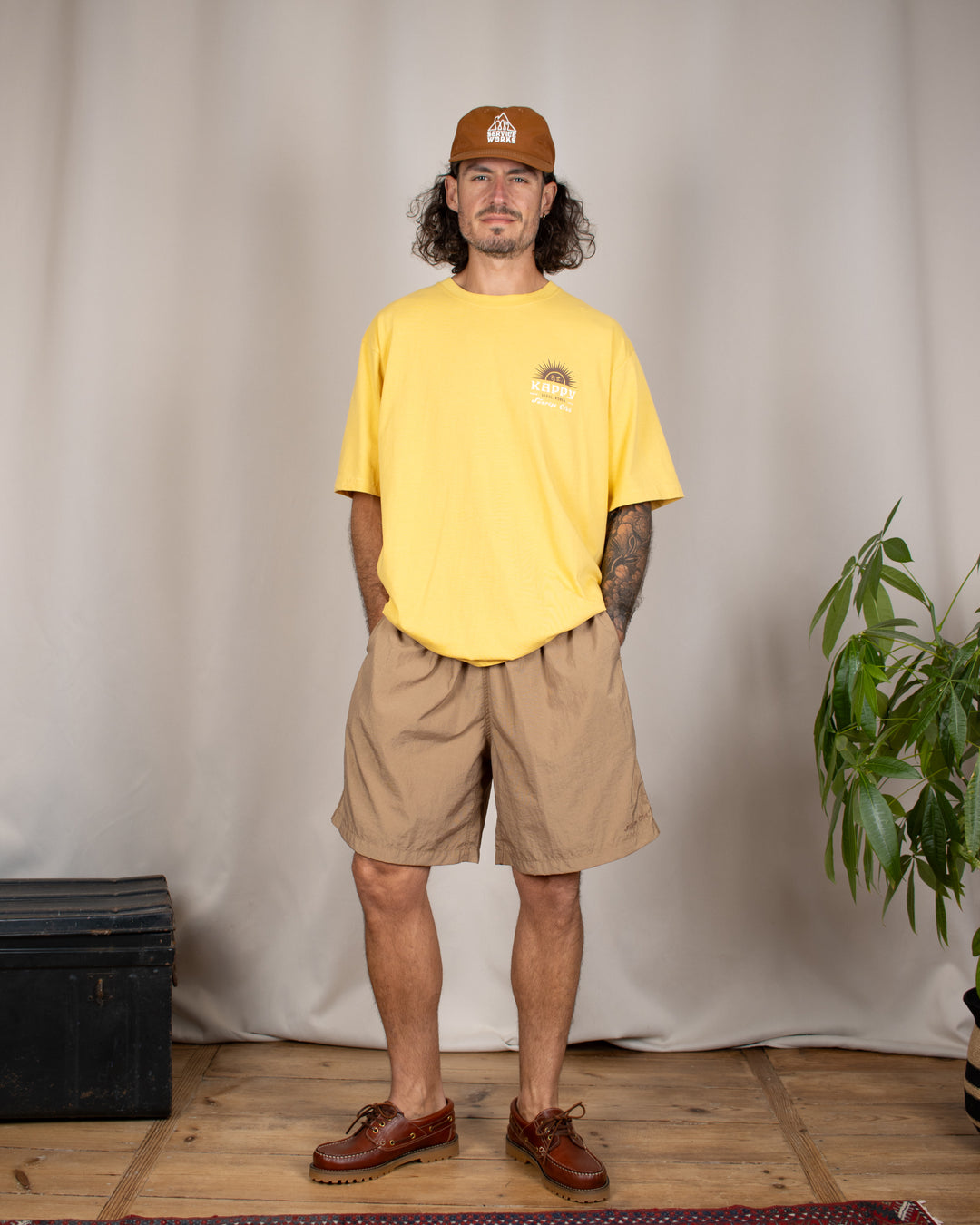 Ripstop String Half Pants Brown
