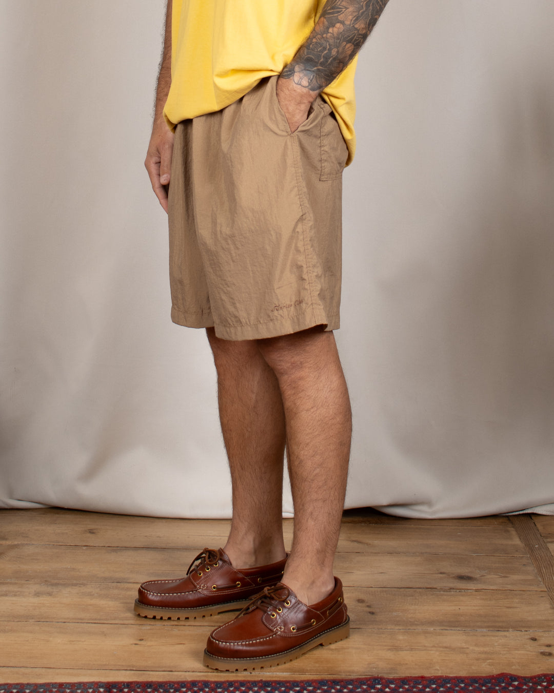 Ripstop String Half Pants Brown