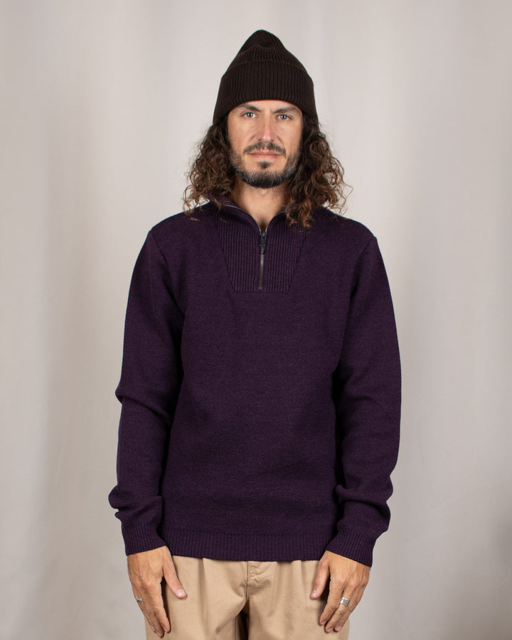 Pull Youri Col Camionneur Prune