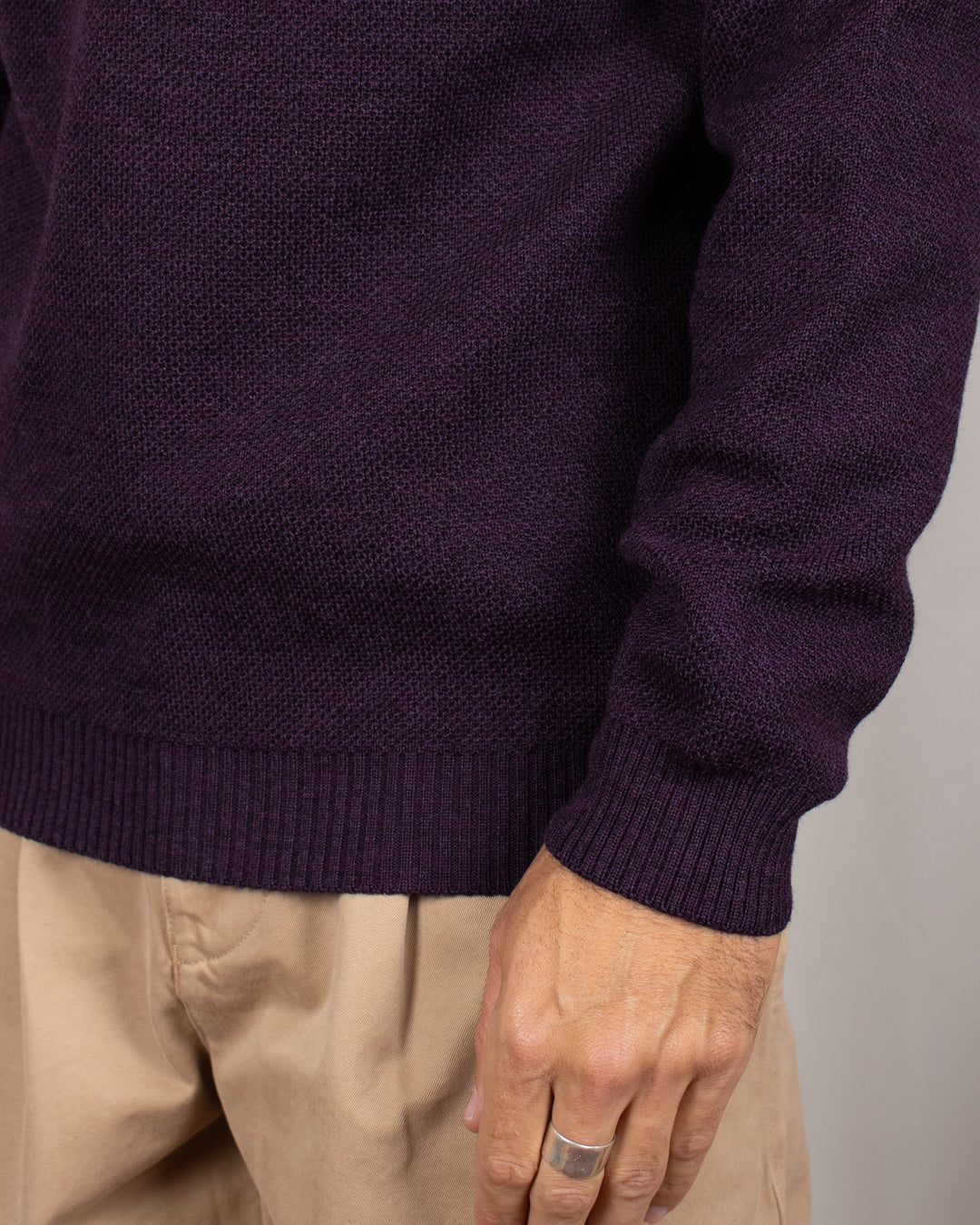 Pull Youri Col Camionneur Prune