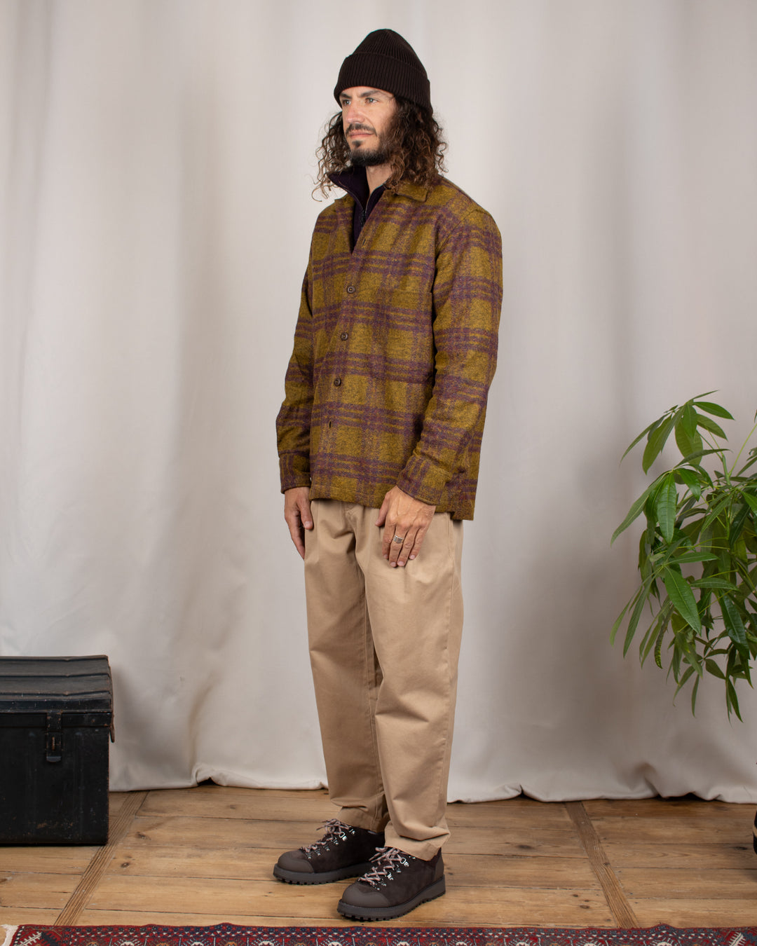 Fatigue Shirt Dam Check Gold