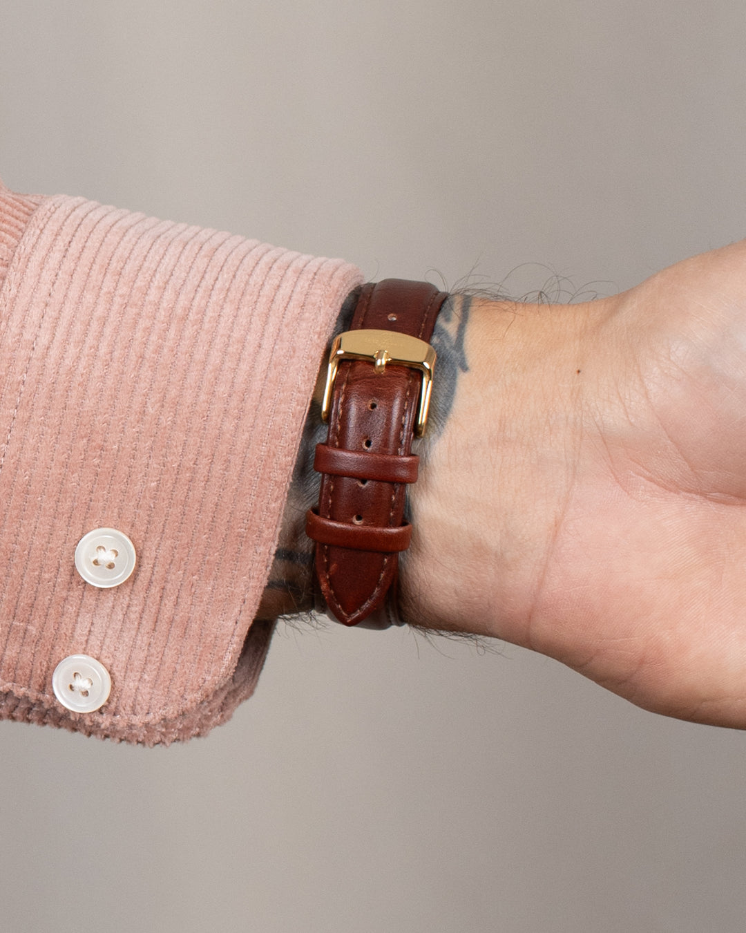 Montre Magnum Gold Basil Green Sand Dark Brown