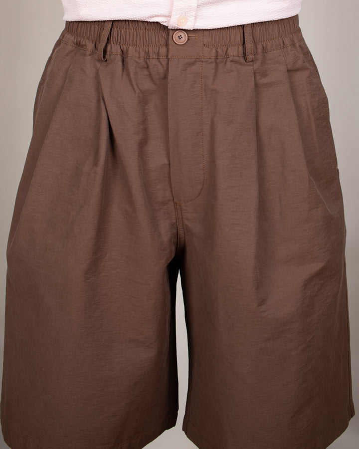 Wide CN Half Pants Brown