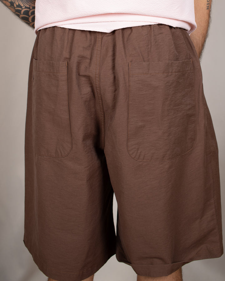 Wide CN Half Pants Brown