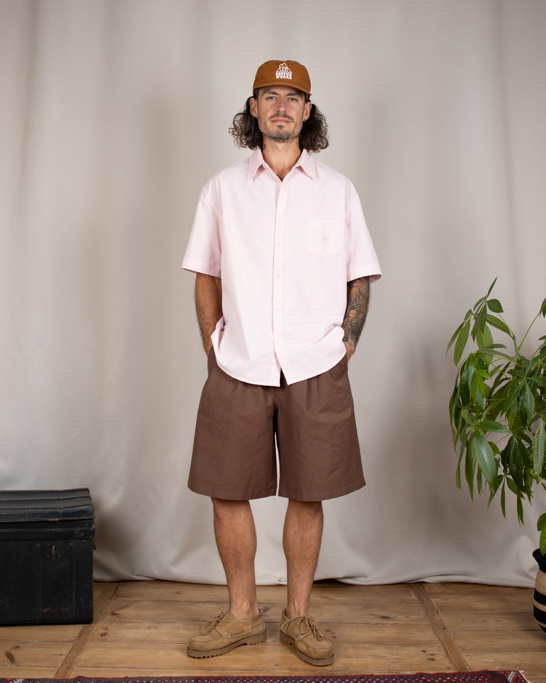 Wide CN Half Pants Brown
