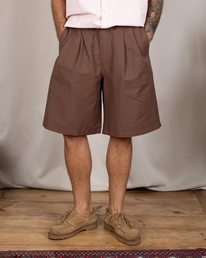 Wide CN Half Pants Brown