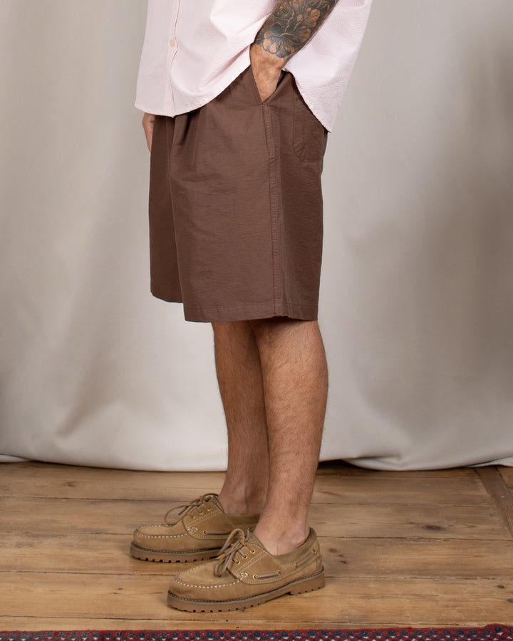 Wide CN Half Pants Brown