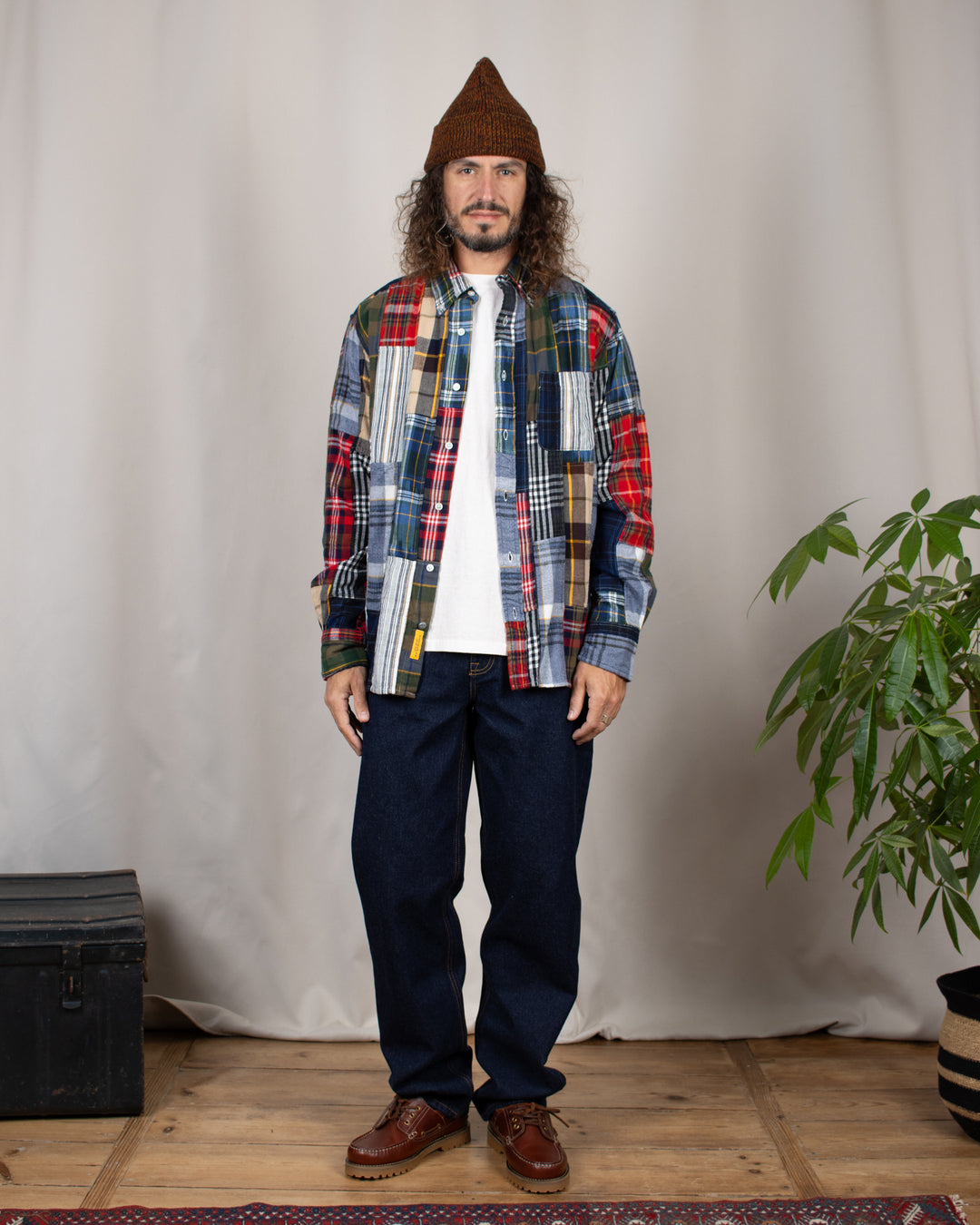 N°5 Classic Button Down Collar Shirt Patchwork