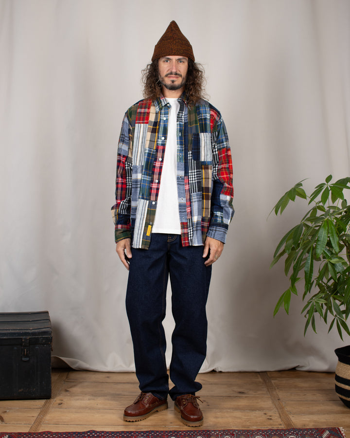 N°5 Classic Button Down Collar Shirt Patchwork