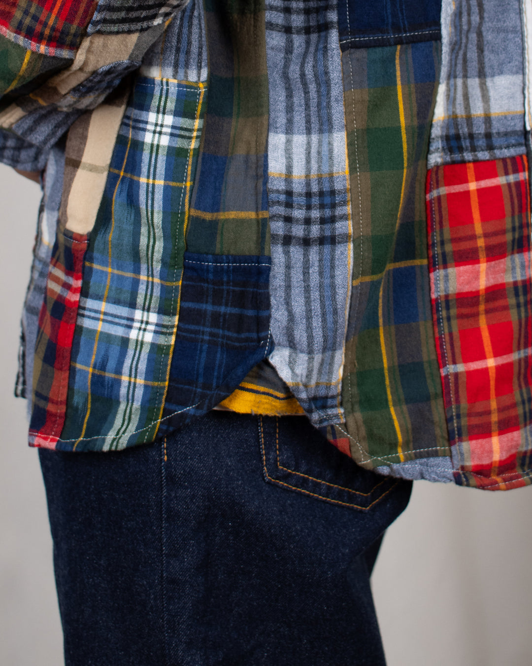 N°5 Classic Button Down Collar Shirt Patchwork